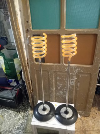 2 Lámparas de Neón Espiral Amarillas