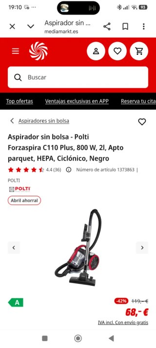Aspirador Cecotec Conga Ecoextreme 3000