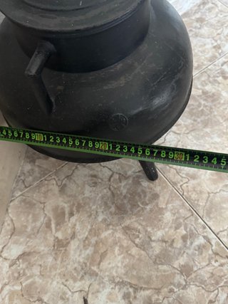 Olla Hierro Fundido Decorativa Negra