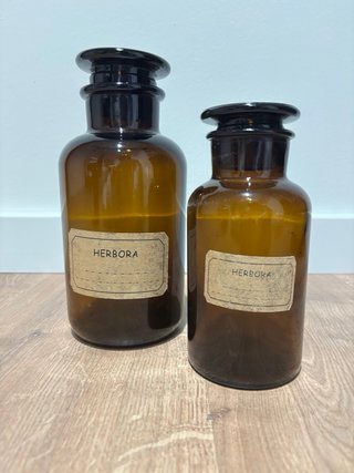 Juego de 3 jarrones de cristal ámbar Zara home