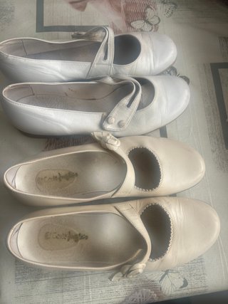 Zapatos comunión niña/niño beige/blanco