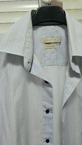 Camisa Celopman blanca topitos Talla S