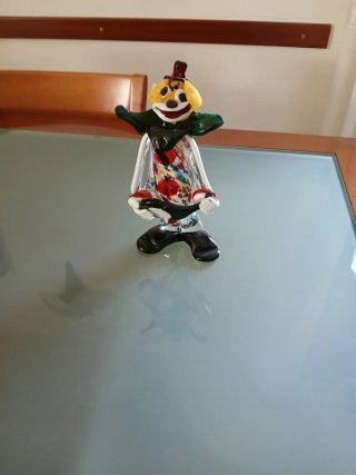 Statuetta Clown Vetro Murano