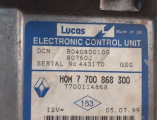 377685 7700868300 centralita motor renault kangoo