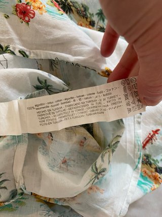 Camisa oversize estampado tropical
