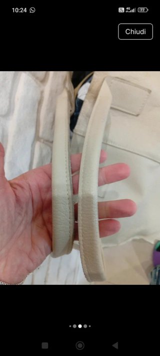 Borsa Pelle Fiorentina Maxi Tote Beige