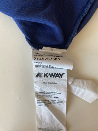 Maglia K-Way bambina blu maniche lunghe 10 anni