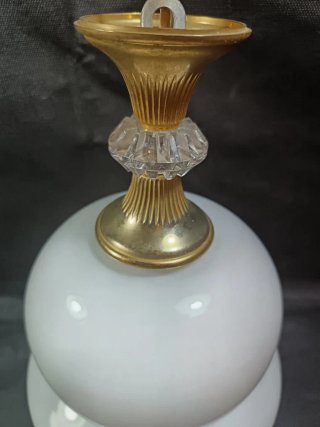 Lámpara colgante vintage cristal y metal