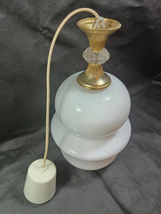 Lámpara colgante vintage cristal y metal