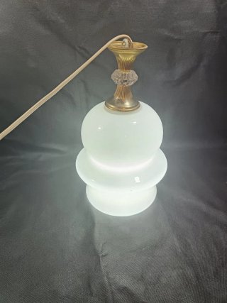 Lámpara colgante vintage cristal y metal