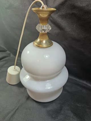 Lámpara colgante vintage cristal y metal