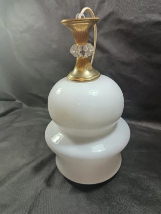 Lámpara colgante vintage cristal y metal
