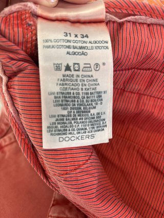 Pantalones Dockers Hombre T.31x34 Teja