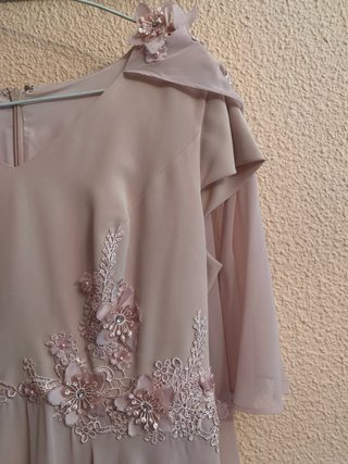Vestido Ceremonia Seda Rosa