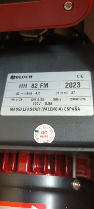 Bomba Agua Bloch 0.75CV + Controlador Flumatic