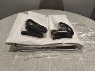 Juego funda nórdica Serene Pom Blanco