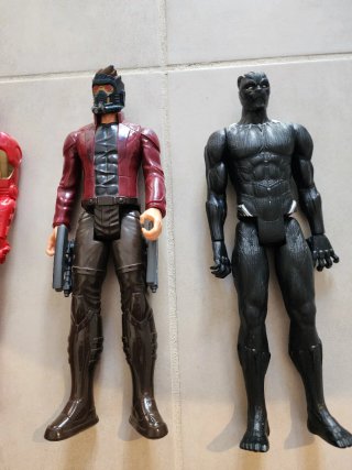 Lote Figuras Marvel: Spiderman, Iron Man, StarLord