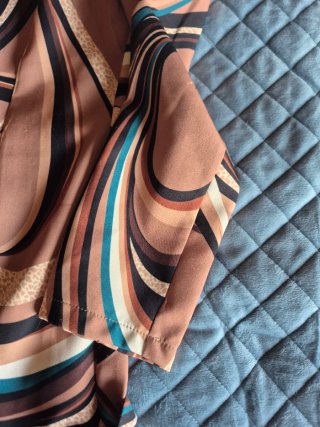 Blazer fantasia marrone multicolor