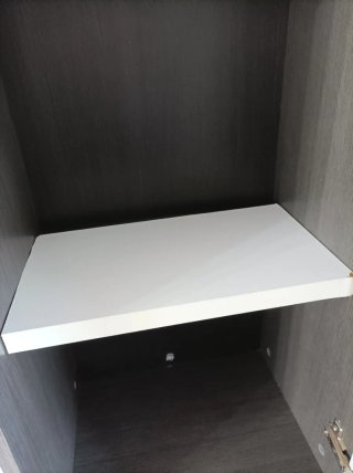 Mueble Colgante Comedor Blanco y Gris oscuro