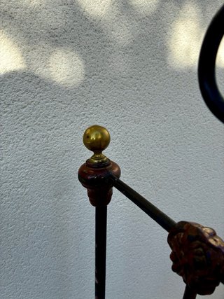 Cama antigua hierro forjado plegable