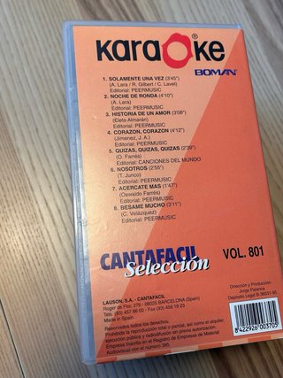 Pack 6 VHS Karaoke Cantafácil