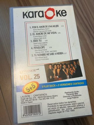 Pack 6 VHS Karaoke Cantafácil