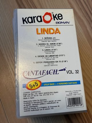 Pack 6 VHS Karaoke Cantafácil