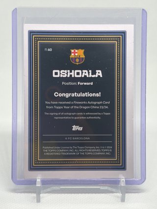 Oshoala /99 Autógrafo FC Barcelona Año del Dragón