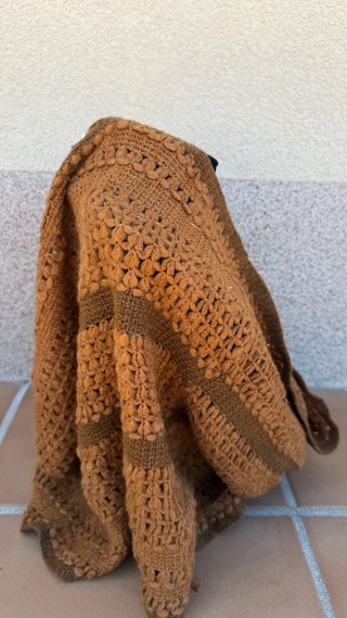 Pasmina mujer marrón y naranja
