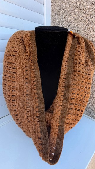 Pasmina mujer marrón y naranja