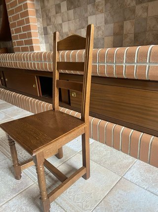 4 sillas txoko madera maciza