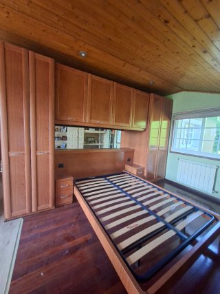 Dormitorio completo madera: Cama y Armario