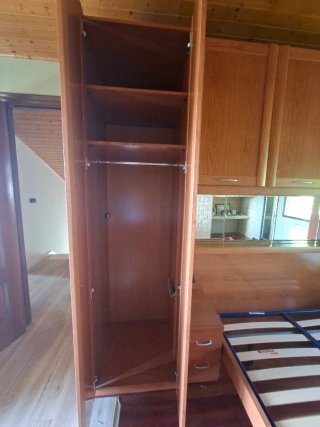 Dormitorio completo madera: Cama y Armario