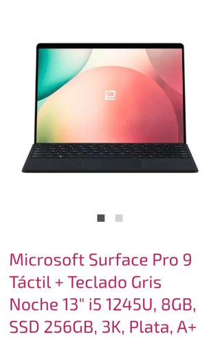 Microsoft Surface Pro 9 Gris 13 i5 1245U 8GB 256GB