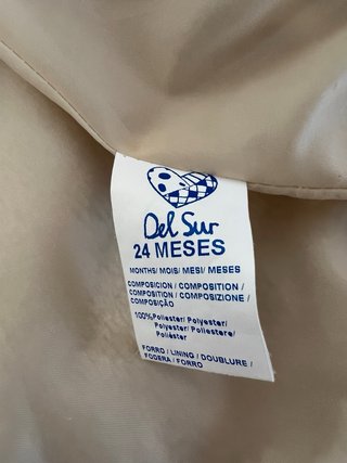 Abrigo bebé Del Sur Talla 24m