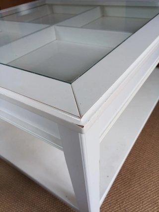 Mesa de centro Ikea cristal y madera