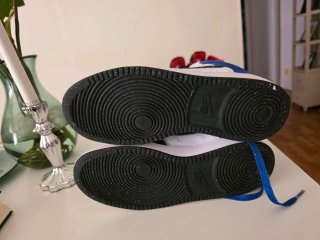 Botines Nike Jordan Azul y Blanco Negro gris rojo