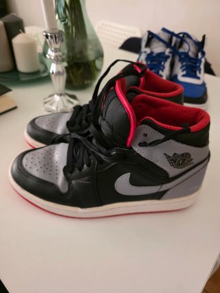 Botines Nike Jordan Azul y Blanco Negro gris rojo