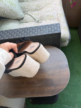 Sandalias plataforma negras talla 38