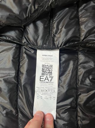 Piumino EA7 Emporio Armani Nero Originale Uomo