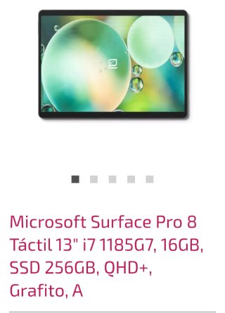 Microsoft Surface Pro 8 Táctil 13 i7 16GB