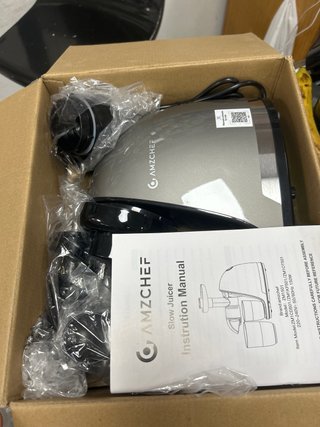 AMZCHEF Licuadora prensado en frío Plata