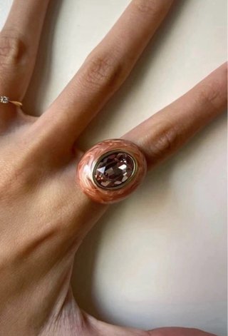 Anillos Luxenter Oro y Rosa con Piedra