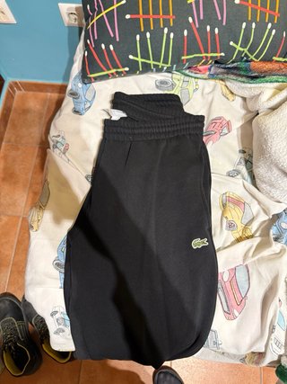 Chándal Lacoste Negro con Cremallera