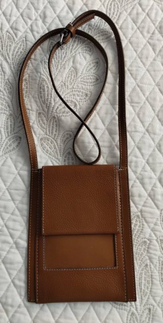 Bolso Zara Marrón Piel