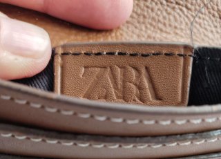 Bolso Zara Marrón Piel