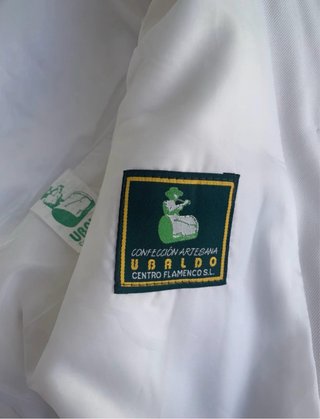 Chaqueta traje flamenco blanca
