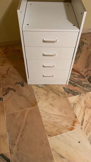 Mesa,Escritorio blanco con cajones