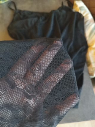 Camisón negro encaje