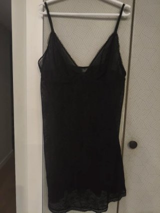 Camisón negro encaje